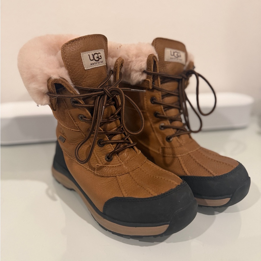 UGG Tan and Cream Shearling Boots